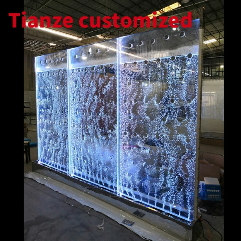 

(customized)new product stainless steel water feature bubble wall room divider screen night club furniture