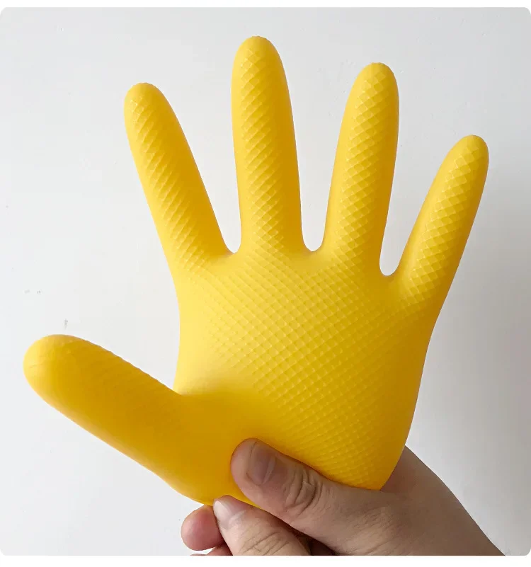 Latex rubber gloves are suitable for housework, kitchen washing, dishwashing gloves, acid and alkali-resistant thickened gloves,