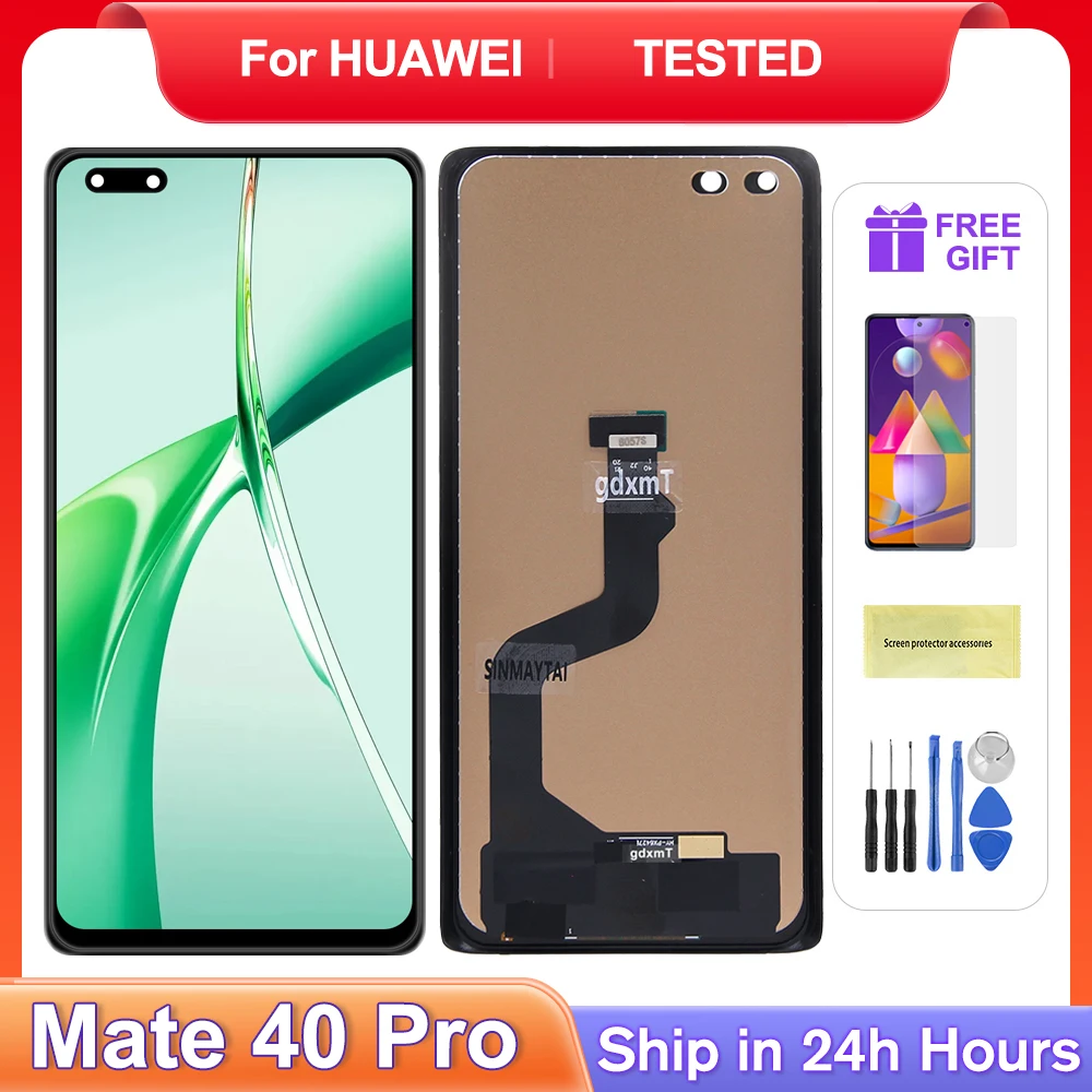 For HUAWEI 6.76''Mate 40 Pro Tested Mate40Pro NOH-NX9 AN00 AN01 LCD Display Touch Screen Digitizer Assembly Replacement