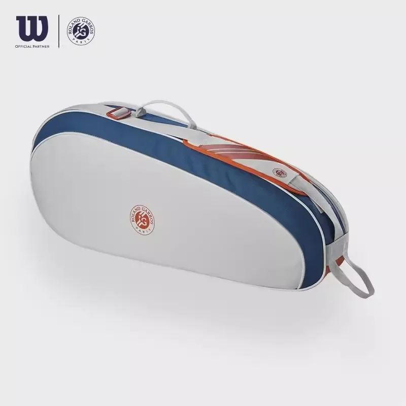 Wilson-French Tennis Racket Bag, esportes ao ar livre, saco de grande capacidade, leve, pode segurar 6/3 raquetes de tênis