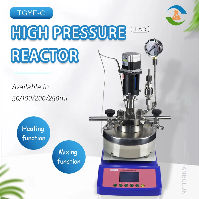 200ml hydrothermal synthesis stainless steel reactor, lab high temperature and high pressure autoclave