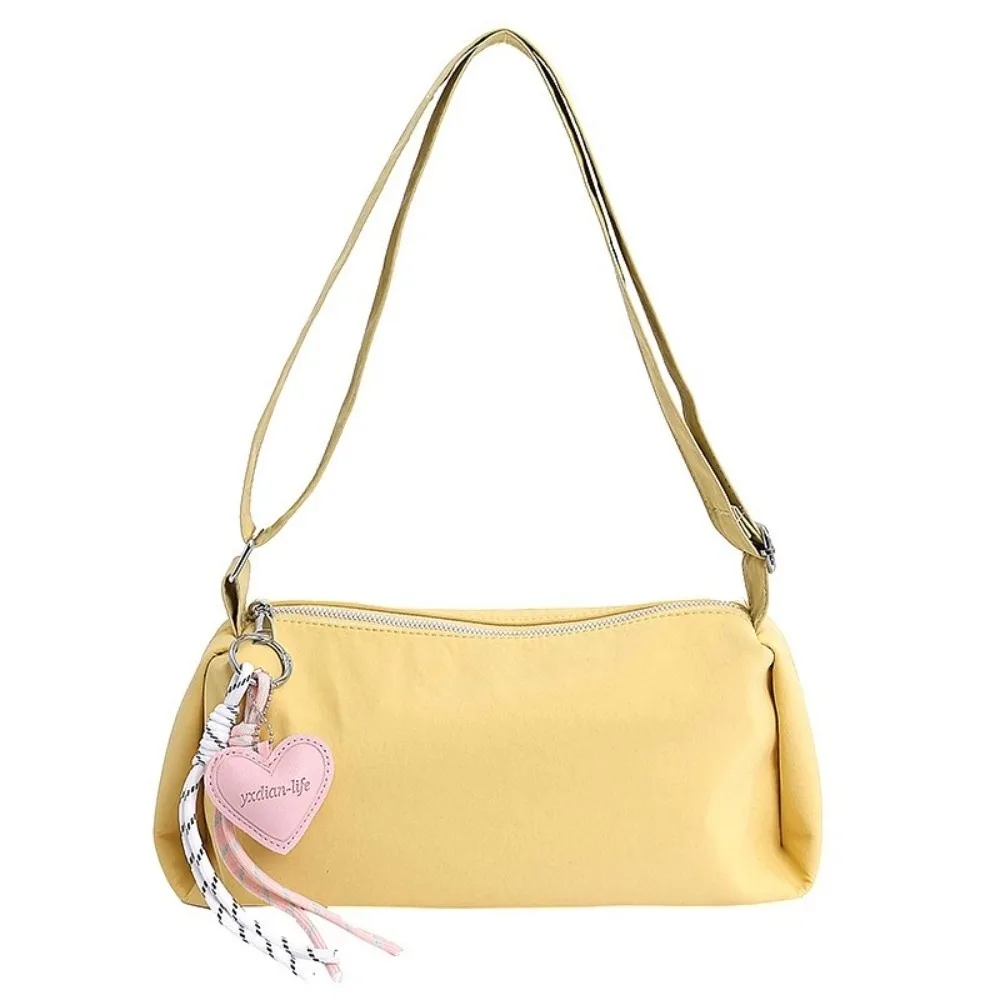 

Trendy Solid Color Nylon Shoulder Bags Leisure Y2k Boston Underarm Bag Casual Versatile Women's Handbag Daily