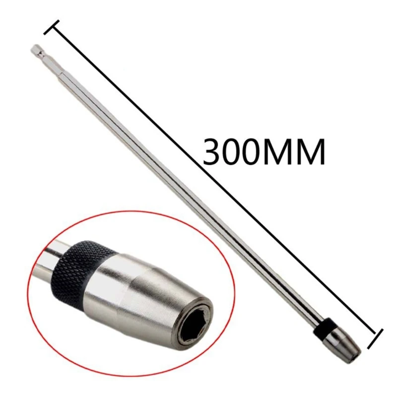 300mm HSS Shank Extension Rod Quick Release 1/4inch Screwdriver Drill Bit Holder Extension Rod For Drilling