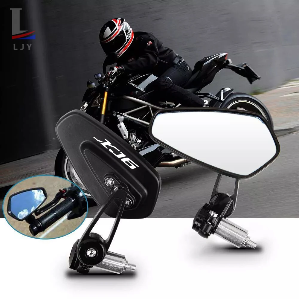 For Yamaha XJ6 N DIVERSION Universal Motorcycle Mirrors Rearview 2pcs Handle Bar End Mounting