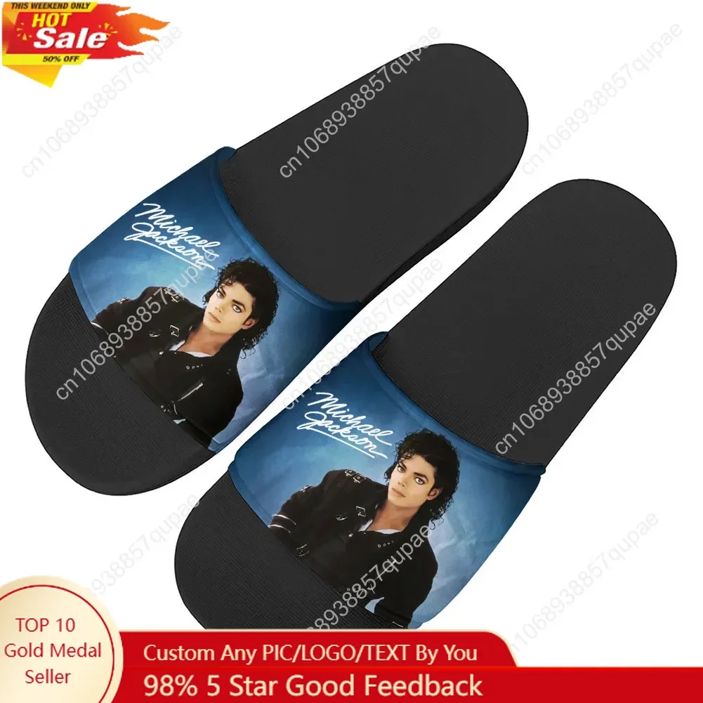 

Michael Jackson Slippers Home Water Shoes Mens Womens Summer Slipper Retro street Indoor Outdoor Shower light Pool Sandals