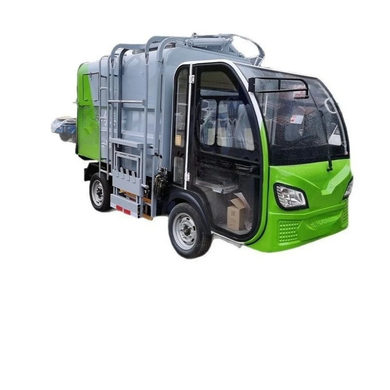

Electric hanging can garbage truck 3 square electric three-wheel four-wheel garbage truck Property side hanging can garbage truc