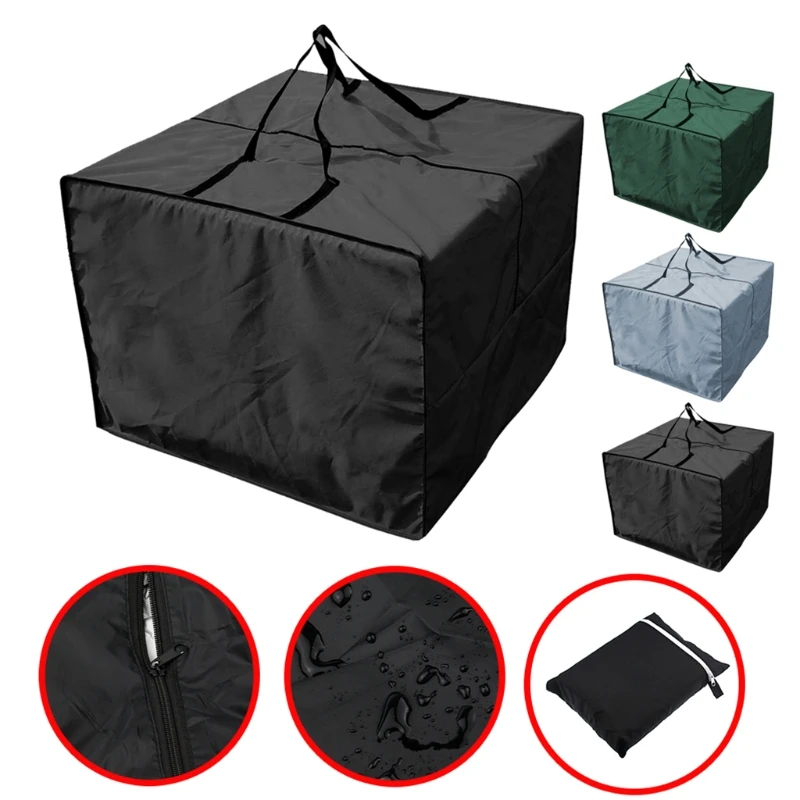 

Square Cushion Storage Bag Outdoor Garden Furniture for Seat Pad Carrying for Case Christmas Tree Protector Cover with X3UC