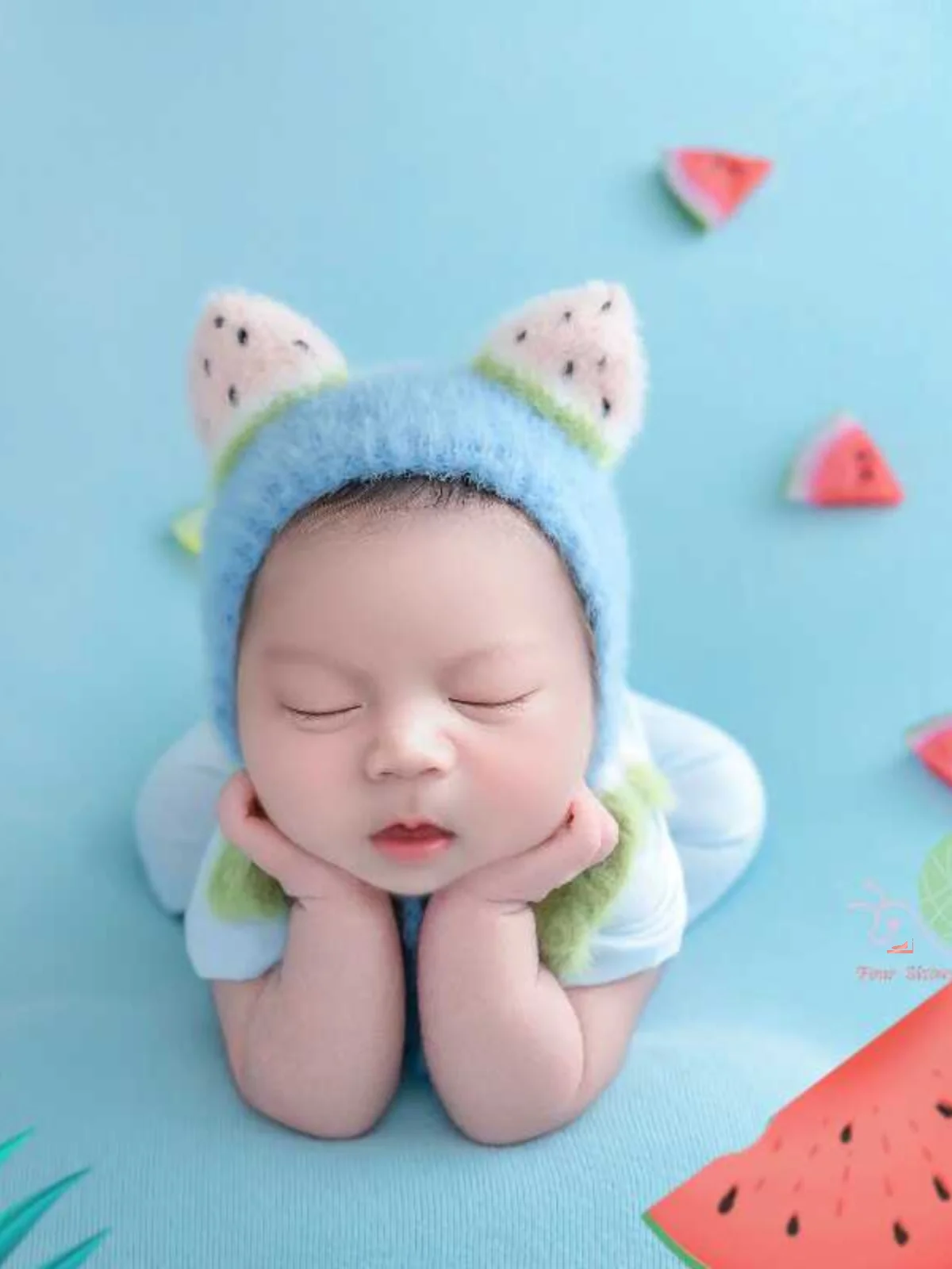 New Baby Photography Clothing New Watermelon Theme Clothing Childrens 100 Day Baby Full Moon Photo Prop 신생아촬영