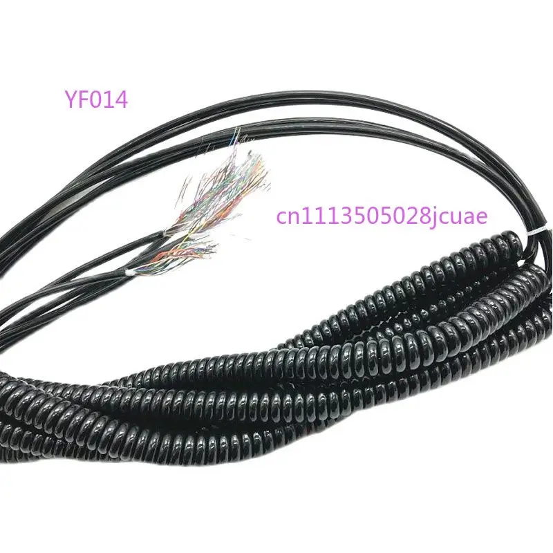 7/12/15/16/17/19/21 Cores Coiled Spring Spiral Shield Cable 4m 6m for CNC Handwheel MPG Manual Pulse Generator