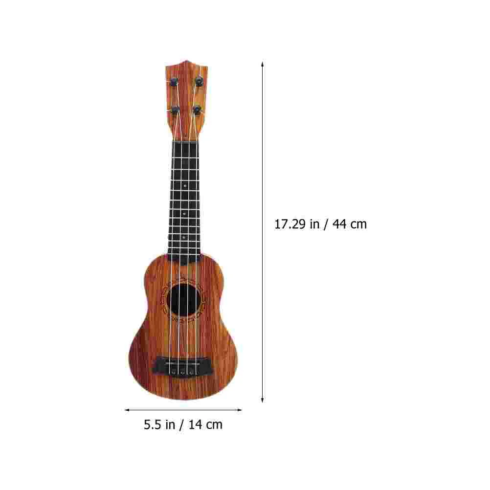 Mini Wooden Ukulele Toy Simulation Ukulele Toy Simulation Musical Instrument for Toddler Kids wooden guitar toy