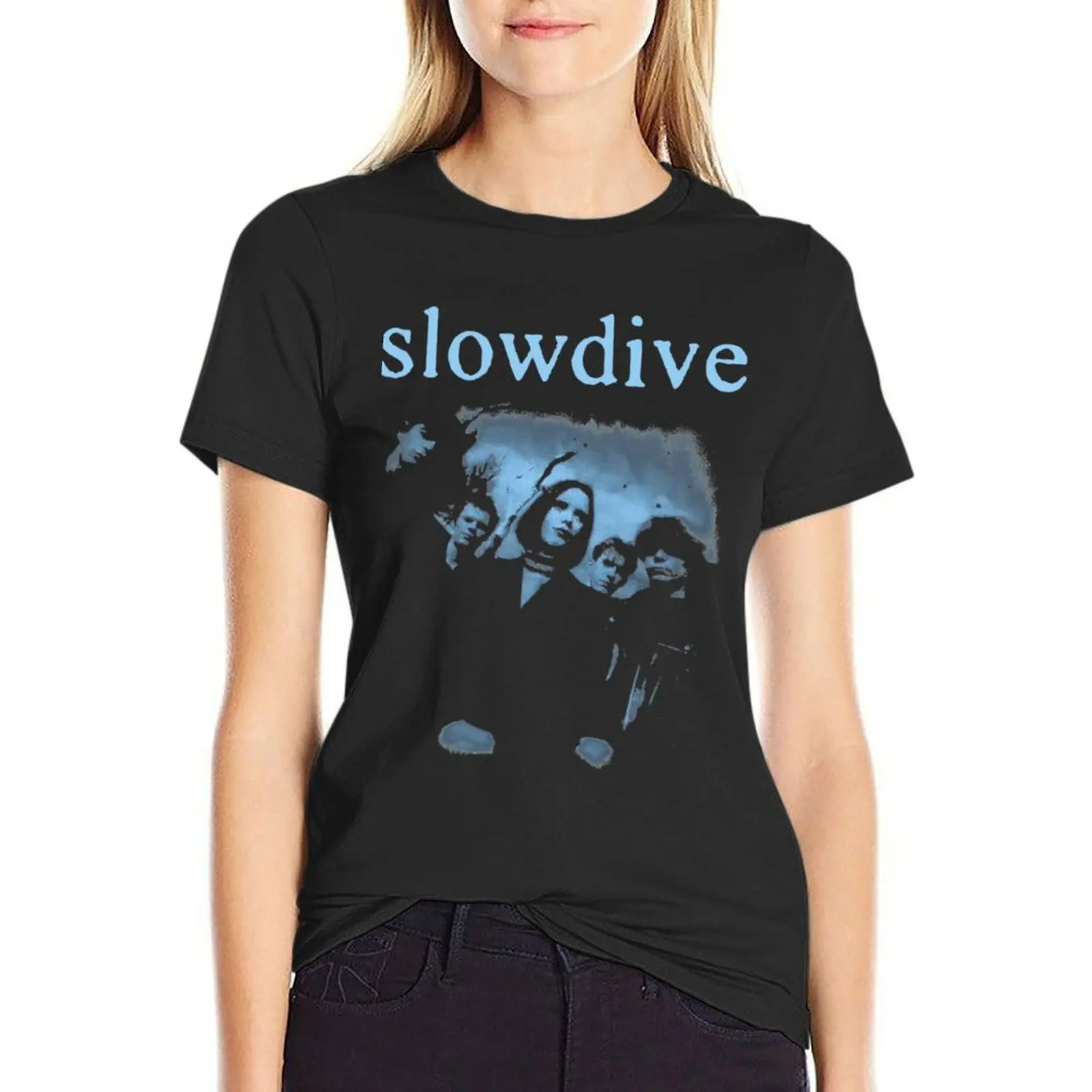 Graphic Slowdive English rock band T-Shirt plus size tops blanks Short sleeve tee plus sizes oversized workout shirts for Women