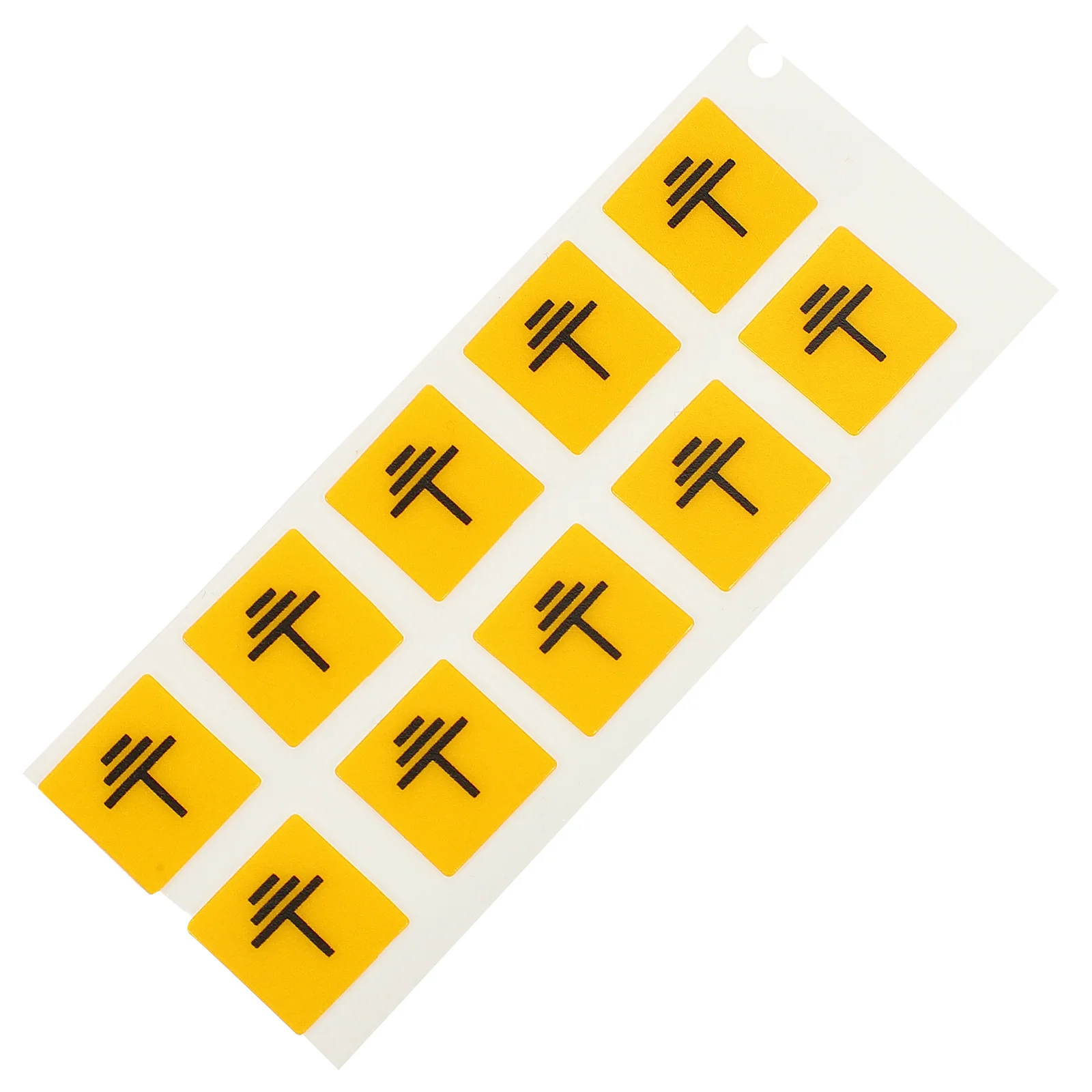 10pcs Grounding Warning Stickers Durable Pc Material Electrical Machine Safety Decals For Equipment Caution Signs Lightweight