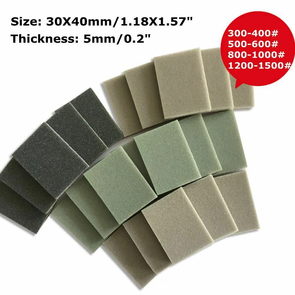 Imagem -04 - Car Body Fine Grosseiro Lixa Esponja Pads Espuma Lixar Blocos Molhado e Seco 30x40 mm 1.18x1.5 10 Pcs