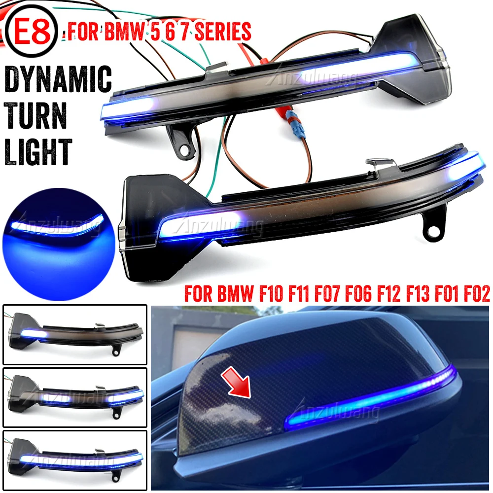 

Side Rear-View Mirror Indicator Light LED Dynamic Turn Signal Blinker For BMW 5 6 7 Series F10 F11 F07 F06 F12 F13 F01 F02
