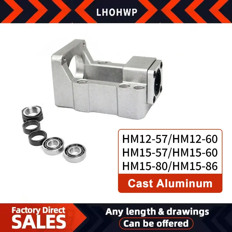 1/2 Piece Of Cast Aluminum C7 Ball Screw Support Bearing Block Ball Screw Linear Bearing Block HM12-57 To HM15-86