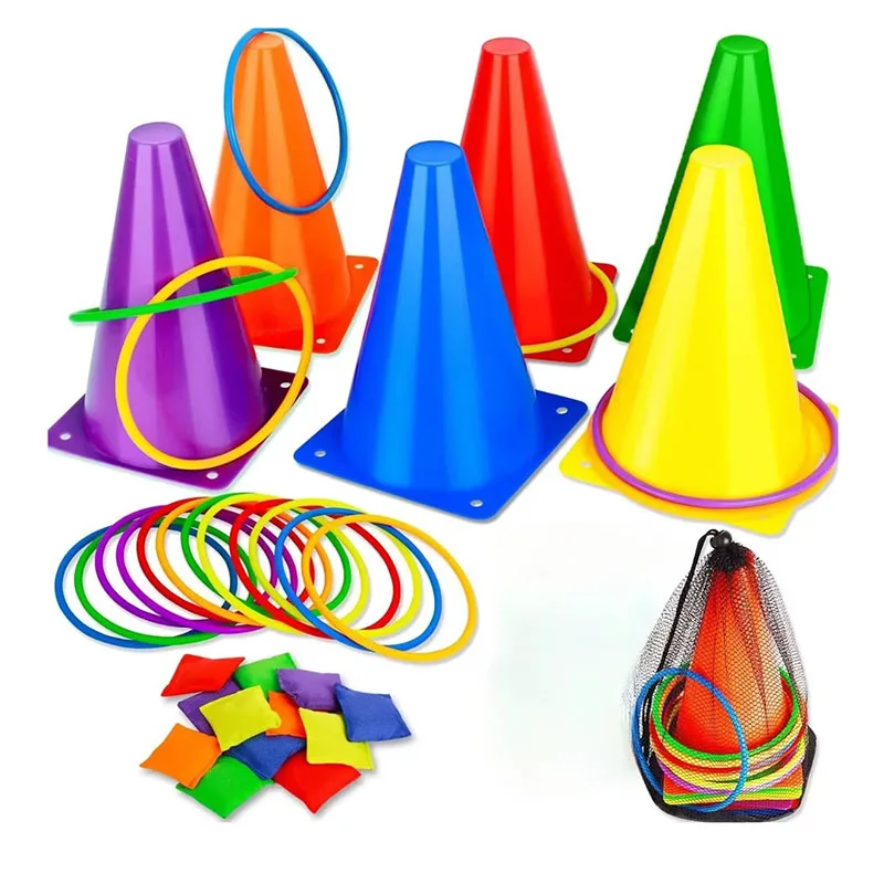 子供のパーティーゲーム,おもちゃ,屋外,サッカー,サッカー,敏捷性,トレーニング,カーニバル,家族のゲーム,庭のコンボセット,1セット