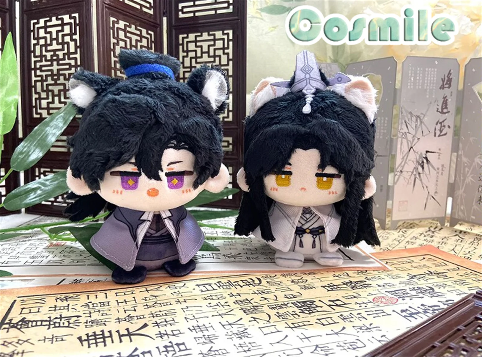 

Игрушка плюшевая хаски и его Белый Кот Shizun, официальный оригинальный брелок-кукла Chu Wanning Mo Ran, плюшевая 10 см, KM May