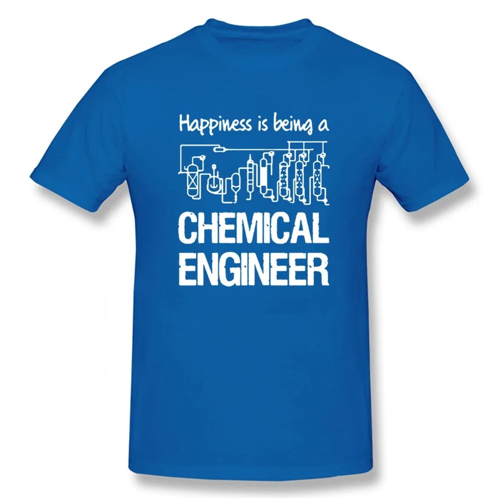 Funny Happiness Is Being A Chemical Engineer Engineering T Shirts Graphic Cotton Streetwear Short Sleeve Job  T-shirt