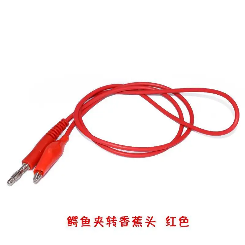 1 Stück 4-mm-Bananenstecker zu Krokodilklemme Vierblattkopf Universal-Testkabel 1 m Silikon-Stromkabel – Detail 4