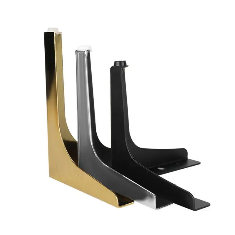 Iron Furniture Legs Replacement Right Angle Support Table Feet Home Metal Sofa Bed Leg with Anti-slip Foot Pad