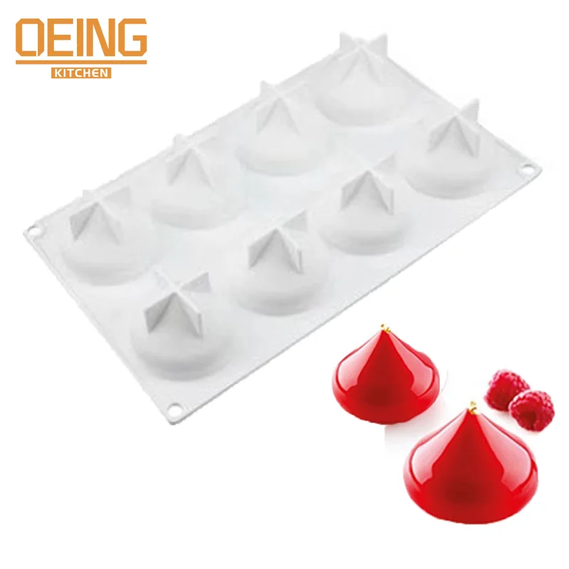 

8-Hole Water Drop French Pastry Silicone Baking Molds DIY Nut ​​Chocolate Jelly Candy Mousse Cake Kitchen Baking Tools Supplies