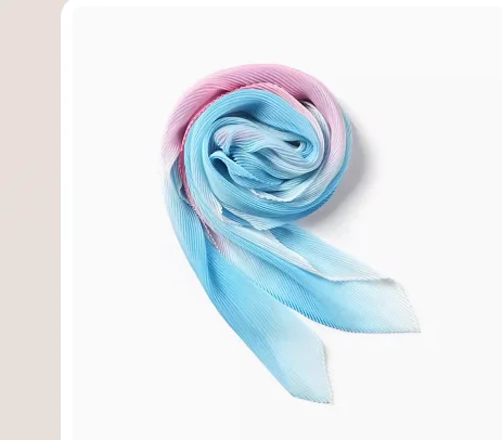 

HOT SELLING miyake pleated Gradient scarf elastic candy color scarf IN STOCK