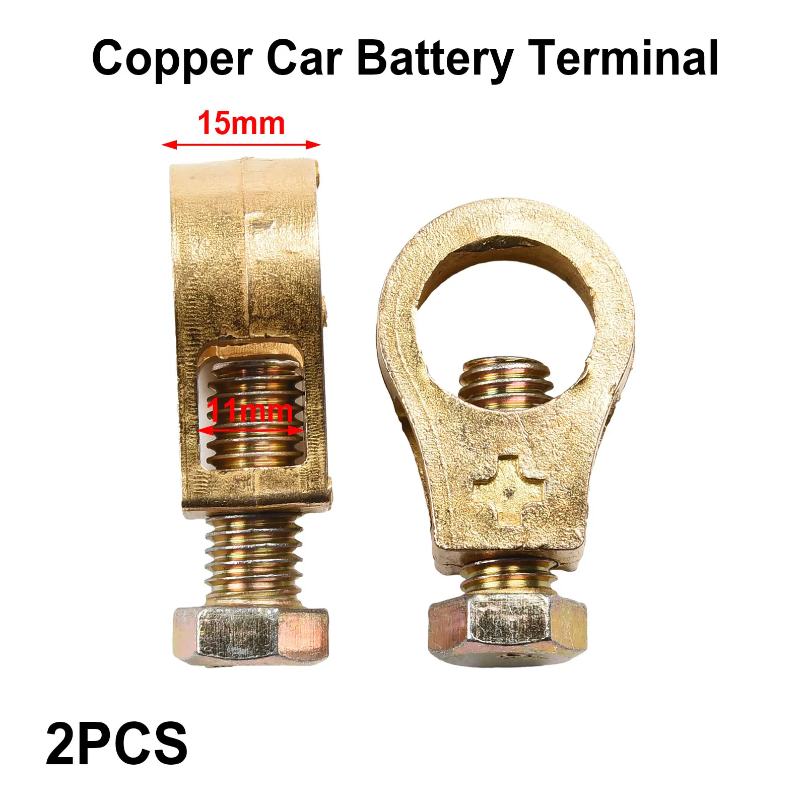 

Clips Copper Car Battery Terminal Wire Cable Clamp Top Post Terminal Positive Negative For Car Charging Starting Systems Parts