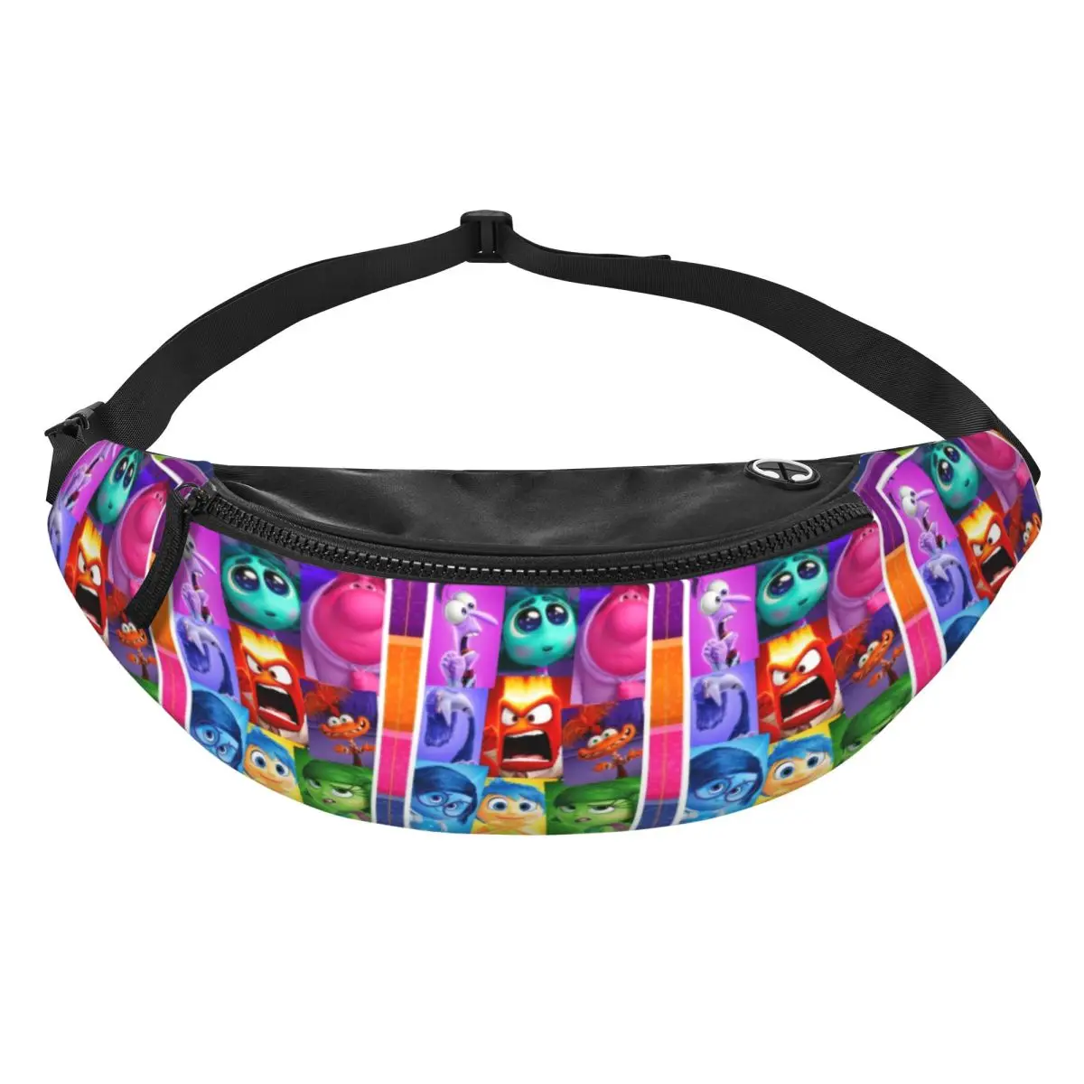 

Custom I-Insides Cartoon Out Fanny Pack Women Men Crossbody Waist Bag for Camping Biking Phone Money Pouch