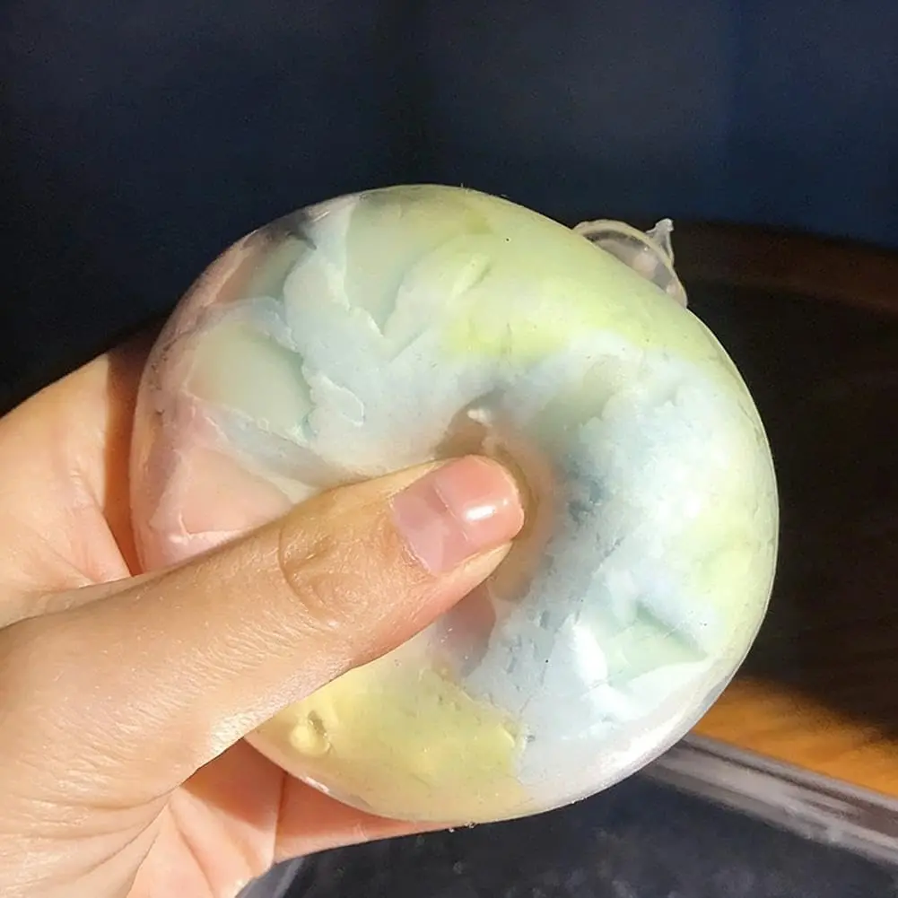 Wax Cracking Squishy Ball: Handmade Crunchy Shell Soft Gel Squeeze Toy, ASMR Satisfying Crackle Sound Fidget. Slow-Rising Kawaii Soft Clay Mochi Stress Ball For Adult ADHD Tension Anxiety Relief, Crispy Office Desk Calming Device & Relaxing Gift view 3