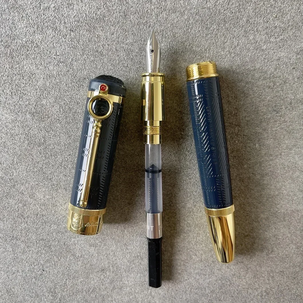 قلم Arthur Round المكبر الزجاجي الفاخر mb Nib Rollerball Ballpoint Fountain Premium Executive Gift مجموعة دفعات صغيرة #3