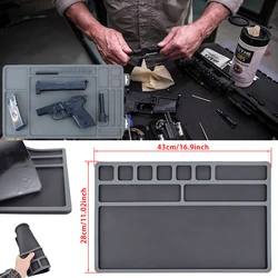 Kits de herramientas de construcción de reparación de armero táctico, alfombrilla de limpieza de rollo de pistola Universal Lyman, almohadillas de Pin de bloque de Banco de pistola para Glock 1911 Taurus