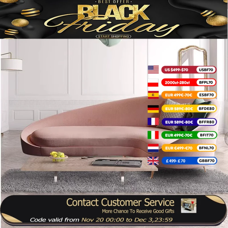 

Новое поступление, мягкие диваны для гостиной, большой расслабляющий роскошный скандинавский ленивый диван, современный бархатный европейский диван Divani Da Soggiorno, мебель