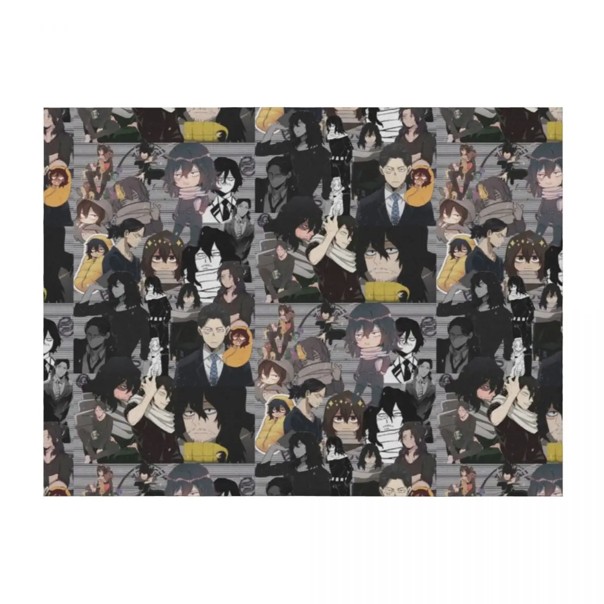 

Aizawa Shota Collage Throw Blanket Cute Sleeping Bag for winter Soft Blankets
