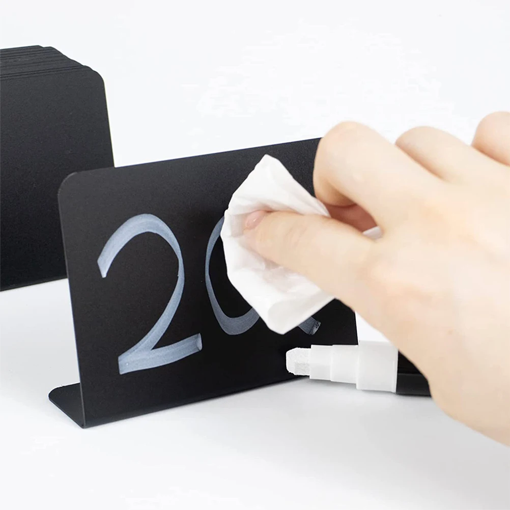1Set Mini Blackboard Sign Reusable Standing Memo Board for Table Numbers Food Price Tags Mini Blackboard Sign Memo Board