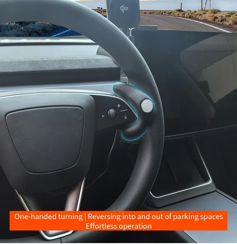 Lenkrad-Drehknopf für Tesla Model 3 Highland Model Y Juniper 2025-2026 Leistungsverstärker Einhand-Fahrhilfe Sicherheitszubehör – Detail 5