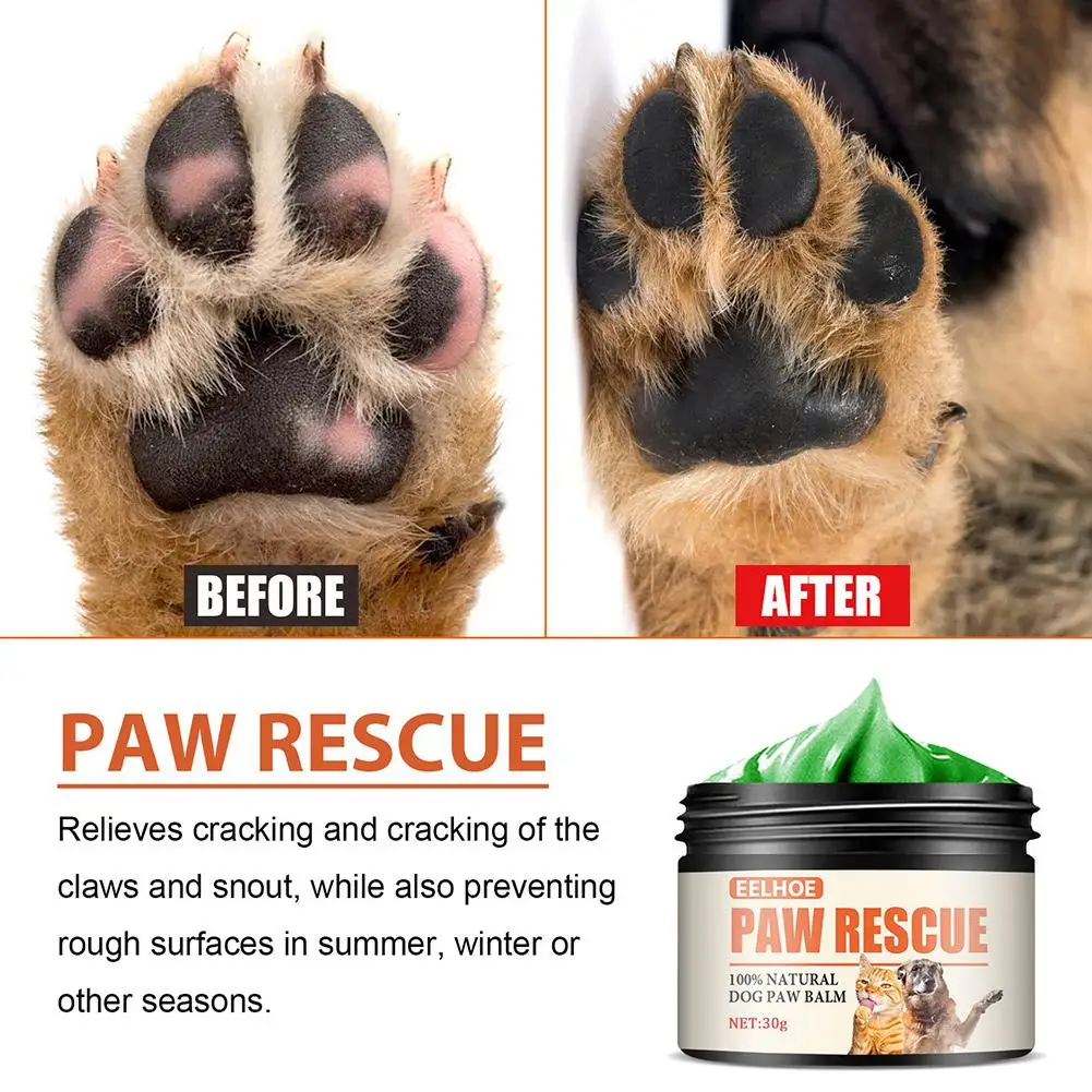 Pet Paw Cream 30g Cat and Dog Paw Protection Cream Moisturizing and Nourishing Natural Ingredients Suitable for Chapped Paws