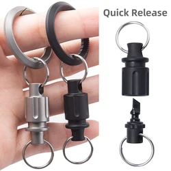 티타늄 퀵 릴리스 키 체인 분리형 및 회전식 열쇠 고리 클립 Carabiner 자동차 키 홀더 패키지 선물용 칼 상자 커터