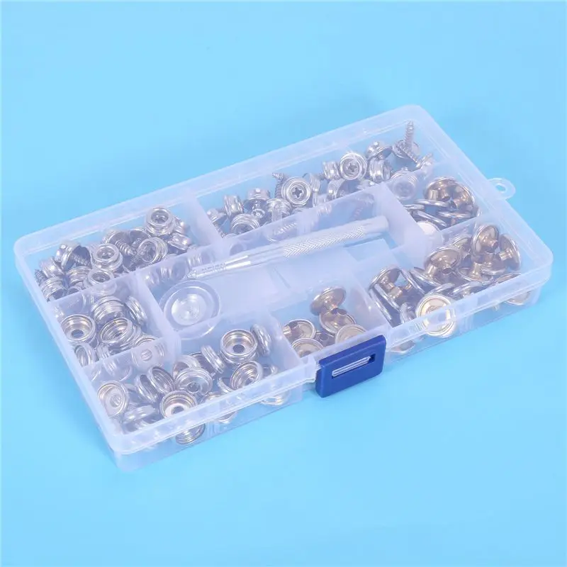 480-Pieces Stainless Steel Marine Grade Canvas And Upholstery Boat Cover Snap Button Fastener Kit