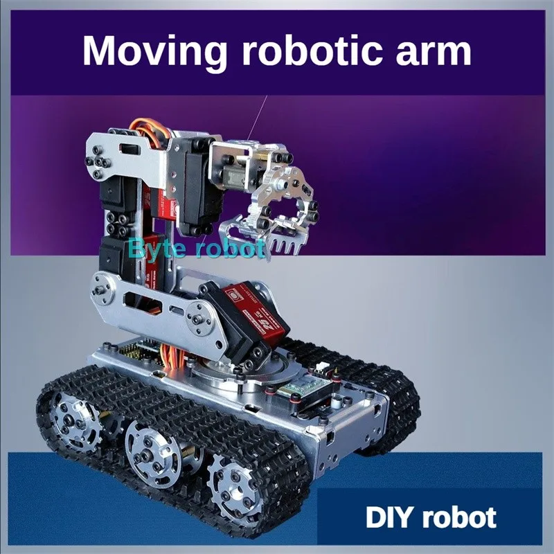 Per Arduino APP Braccio robotico mobile con telaio del serbatoio Robot fai da te per auto con 20KG/25KG Servomotore digitale Robot Kit fai da te STEM Toys