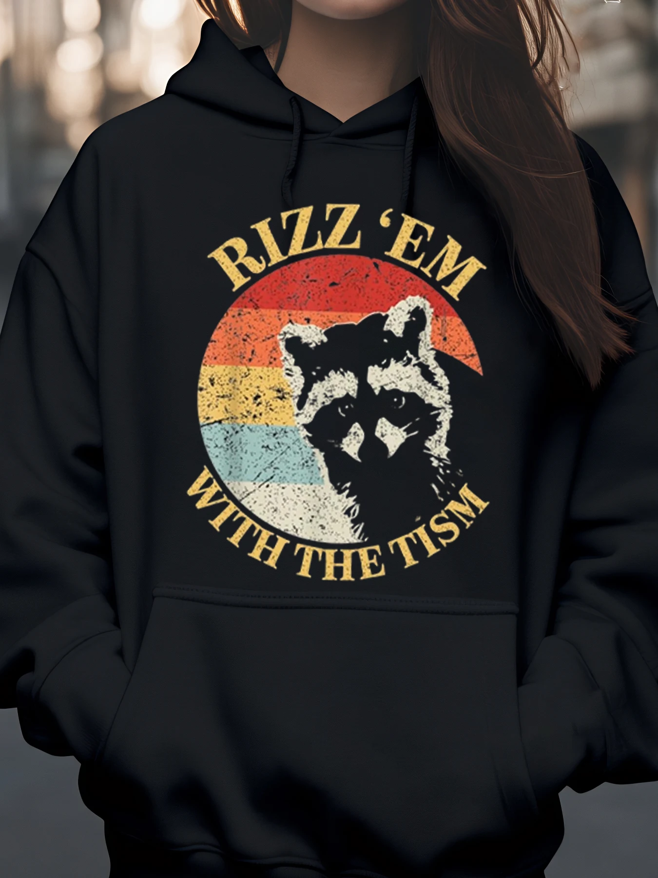 ملابس صيفية كاجوال بغطاء للرأس بطباعة غروب الشمس من الراكون للنساء والرجال #1