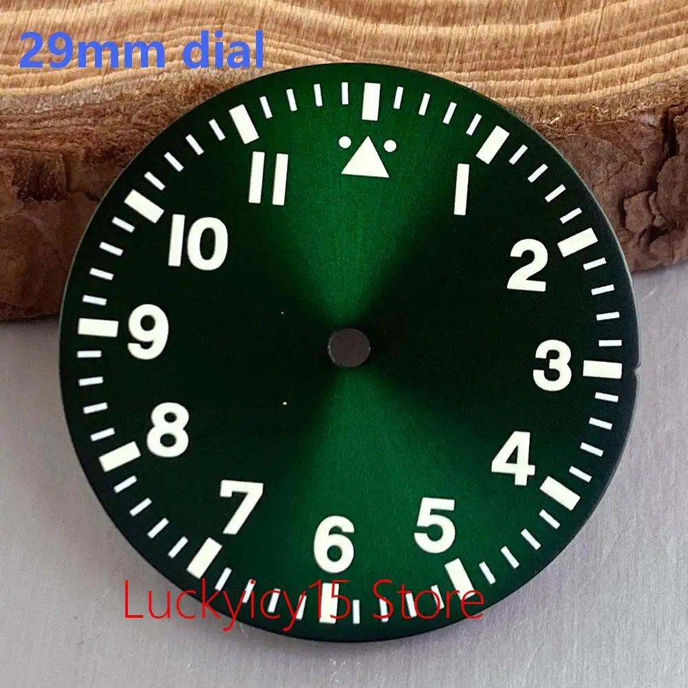 Nologo 29mm/33.5mm/38mm Pilot Watch Dial Face no date Lume marks for NH35 NH36 ETA 2824 Miyota 8215 821a movement Watch Parts