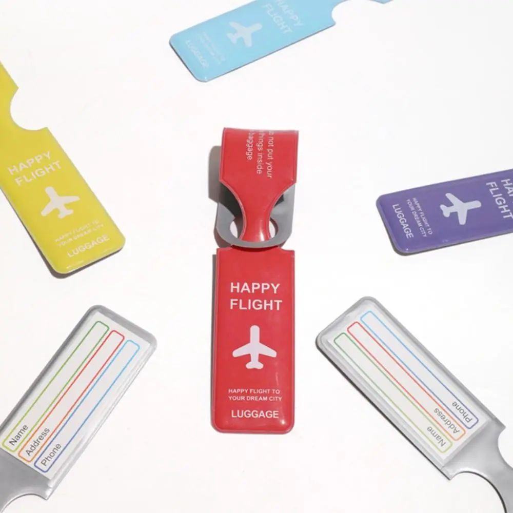 Boarding Pass PVC Luggage Tag Baggage Name Tags Address Label Airplane Suitcase Tag Aircraft Consignment Card Tag