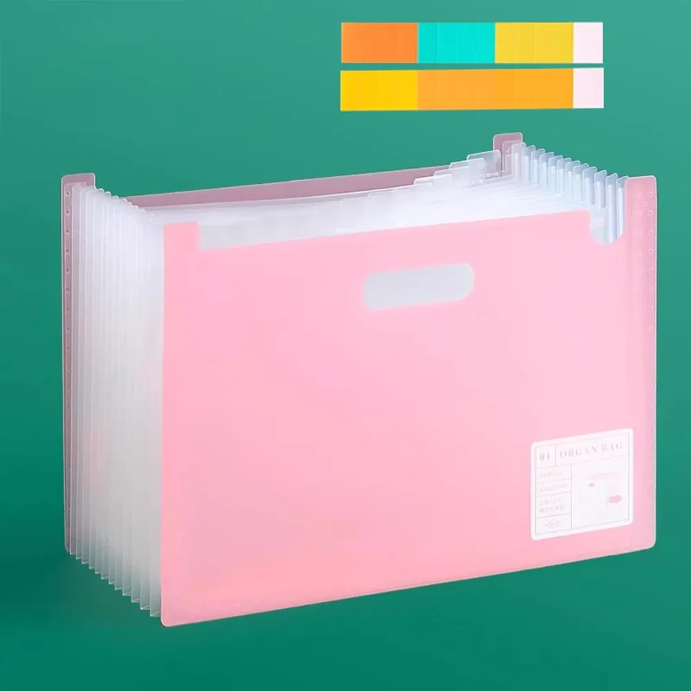 

New Stand-up File Storage Box Portable Retractable Accordion Bag Finishing Artifact Multi-layer Test Paper Storage Folder