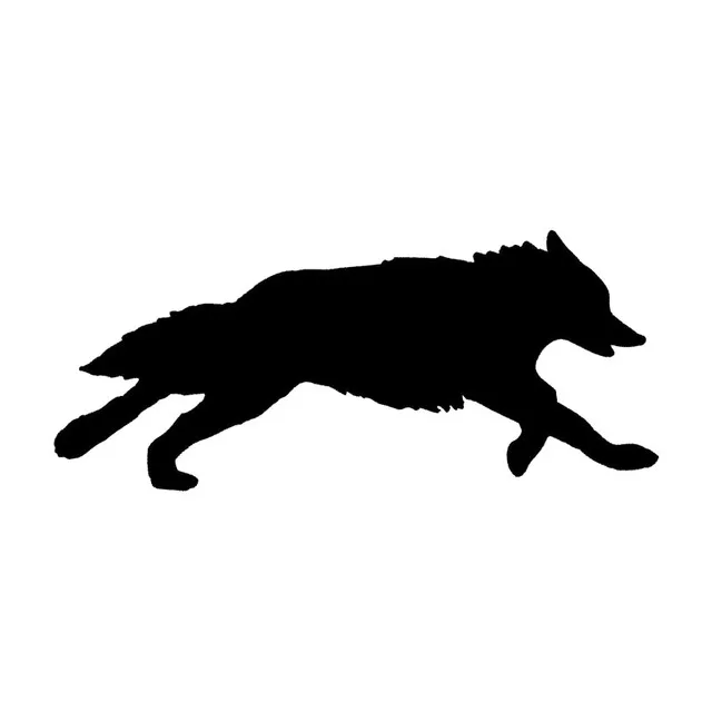 

18.5cm*7.8cm Running Wolf Silhouette Car Styling Decal Cool Creative Vinyl Car Sticker