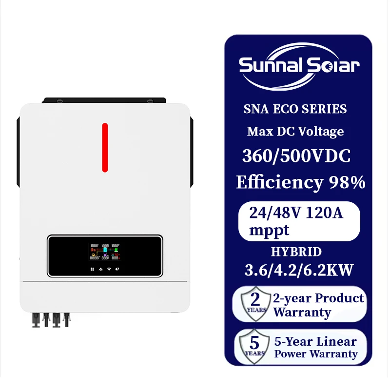 4.2kw 4200w 6.2kw On Off Grid MPPT Pure Sine Wave Solar Inverter Hybrid 3kw 3000w For Solar Home System