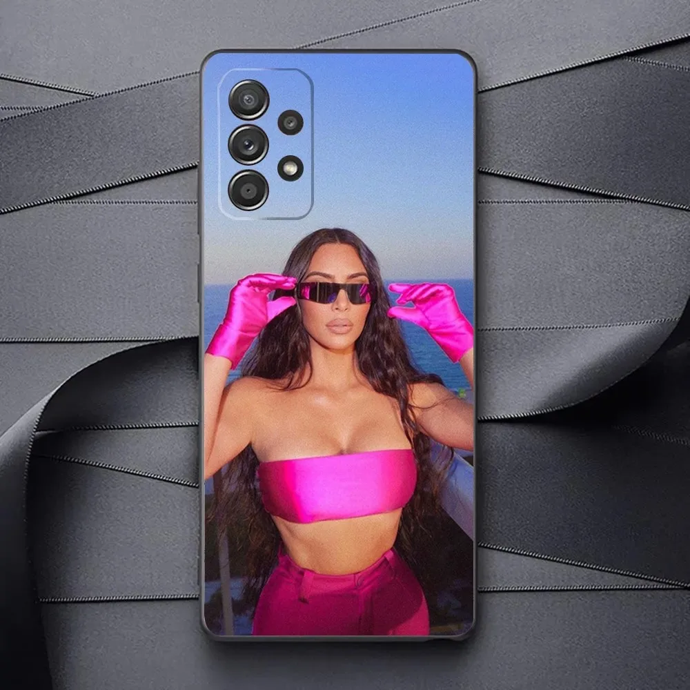 K-Kim K-KardashianS Funny Phone Case For Samsung Galaxy A13,A21s,A22,A31,A32,A52,A53,A71,A80,A91 Soft Black Phone Cover