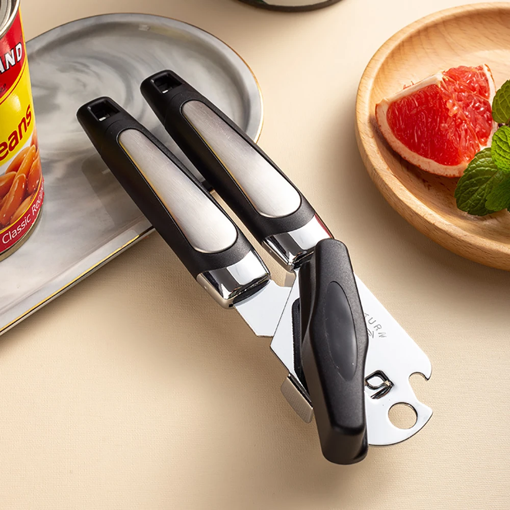 Multifunction Stainless Steel Manual Cans Opener Professional Ergonomic Opener For Cans Side Cut Can Opener Kitchen Tools