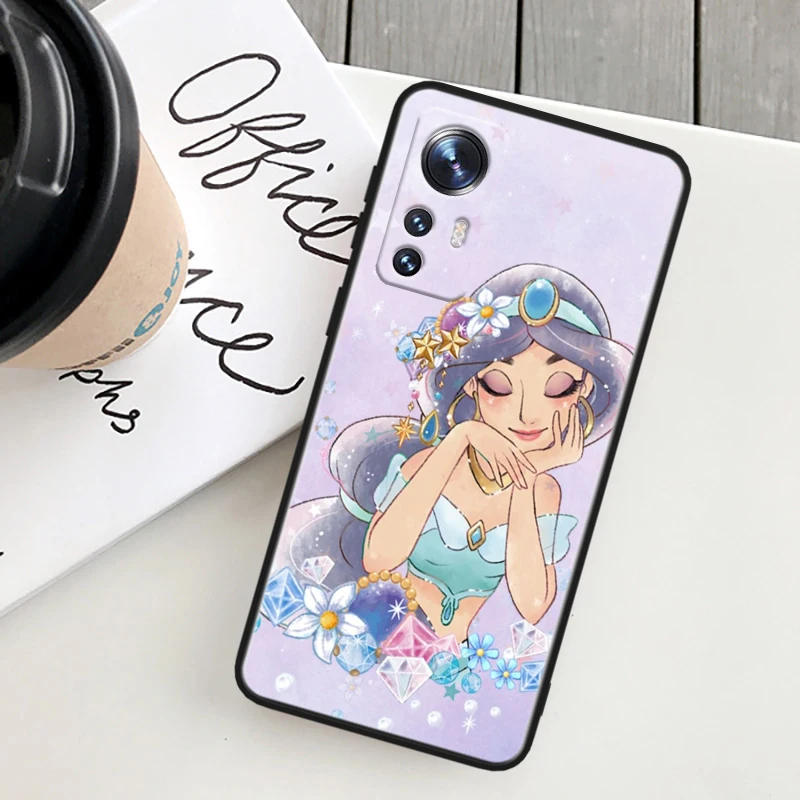 Disney Jasmine Princess For Xiaomi Mi 10T 10S 9T 9 SE 8 A3 A2 6X 5X CC9E Note 10 Lite Pro Mix 3 Black Phone Case Phone Case