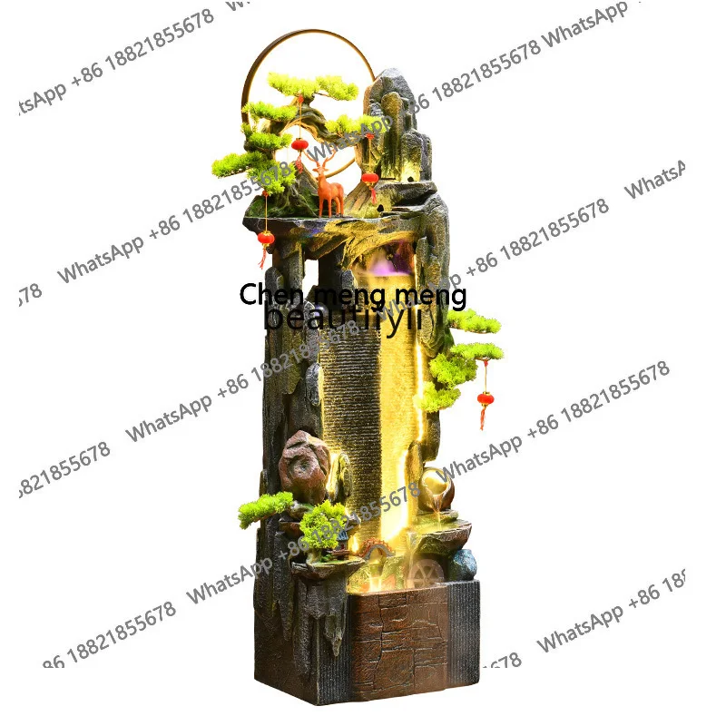 

Chinese rockery flowing water ornament circulating water alpine water feature floor fountain living room decorative screen H