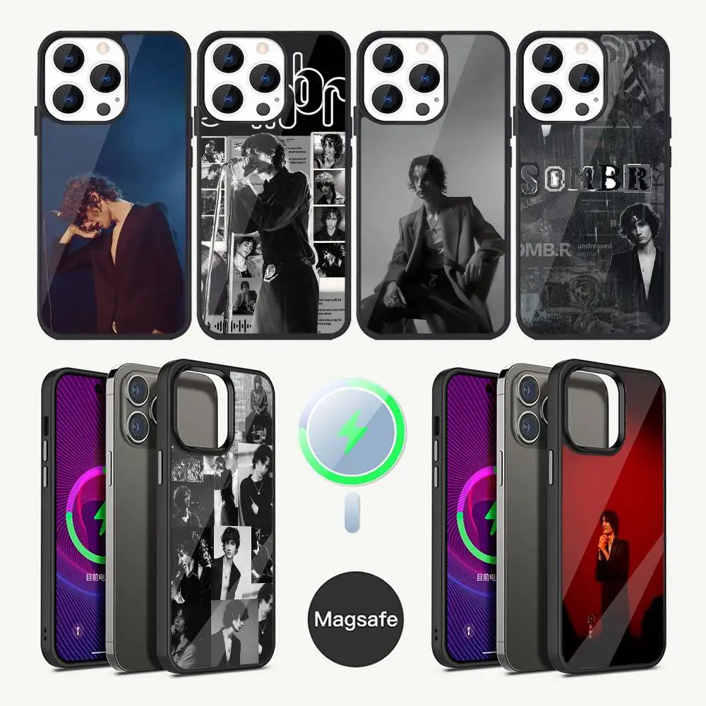 

singer S-Sombr Phone Case For iPhone 16,15,14,13,12,11,Plus,Pro,Max Mini Magsafe Magnetic Wireless Charging